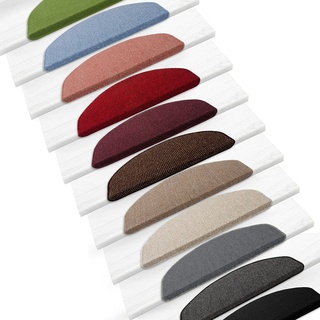Floordirekt 15 Stück Preiswerte Stufenmatten „London“ halbrund und rechteckig in 11 Farben (halbrund, groß, grün)