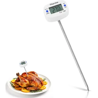 Baby-Milchthermometer, LCD-Digital-Milchtemperaturtester Mit Langer Sonde, Digital Küchenthermometer, Hochpräzises Süßigkeiten-Thermometer, Mehrzweck-Lebensmittel-Fleisch-Thermometer Zum Grillen