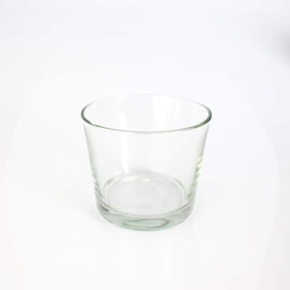 INNA-Glas Blumentopf - Windlicht Alena, klar, 12,5cm, Ø 14,5cm - Konisches Glas - Pflanzgefäß