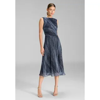 Swing Cocktailkleid Plissiert Blau 44