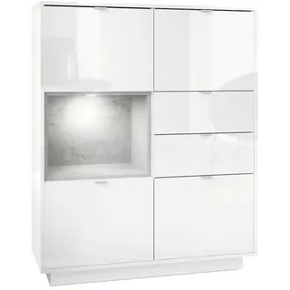 Vladon Highboard 103 x 123 x 37,5 cm Grau