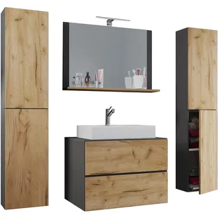 VCM Lendas XL 5-tlg. honig-eiche/anthrazit