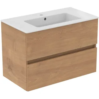 Ideal Standard Waschbeckenunterschrank 2 Auszüge 81,5 x 45 x 56,5 cm Eiche