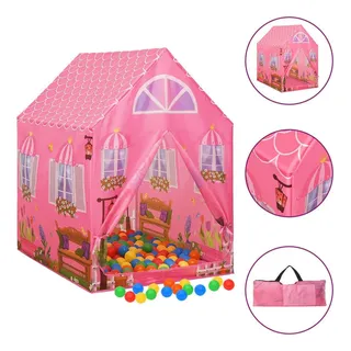 vidaXL Kinder-Spielzelt mit 250 Bällen Rosa 69x94x104 cm