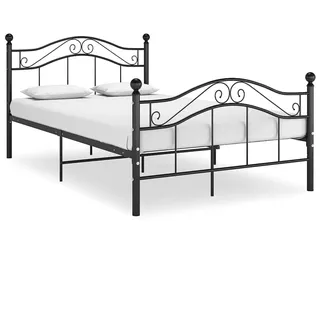 vidaXL Bett 120 x 200 cm Schwarz