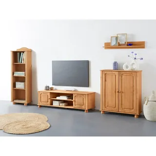 OTTO home Wohnwand Mette, (3-St), 1 Midischrank, 1 Bücherregal und 1 Lowboard ohne Wandboard beige