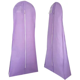 2PCS 170 Extra Große Kleid Brautkleid Lange Kleidung Schutz Fall for Hochzeit Abdeckung Staubdicht Abdeckungen Lagerung Tasche(Purple)