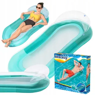 Bestway Aufblasbare Luftmatratze mit Netz – Schwimmende Hängematte & Strandliege – Wasserhängematte für Pool, See & Meer – Sommer Entspannung - Blau