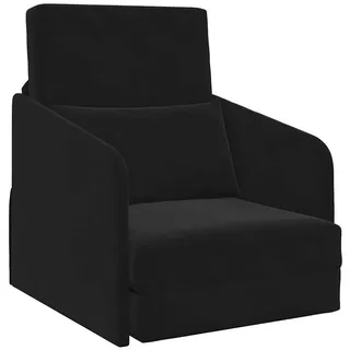 vidaXL Sofa Schlafsofa Schwarz 65 x 80 x 83 cm Samt, 1 Teile schwarz