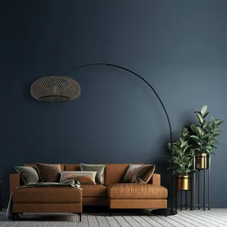 Steinhauer Bogenlampe Sparkled Light, schwarz, für Wohn- / Esszimmer, Metall, Skandinavisch, Stehlampe - 42 cm - cm - 230 cm