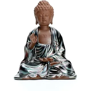 11,5 Cm Große Buddha-figur Mit Solarbeleuchtung Für Den Garten, Sitzende Buddha-statue Z