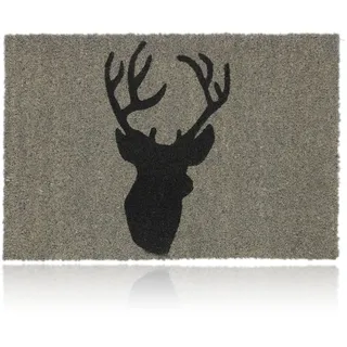 Relaxdays Hirsch 45 x 62 cm Grau/Schwarz