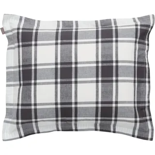GANT Flannel Check Kopfkissenbezug einzeln Farbe Antracite Größe 80x80cm kariert Baumwolle Winterbettwäsche