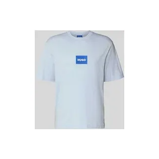 Regular Fit T-Shirt aus reiner Baumwolle Modell 'NAYONIX', Hellblau, XXL