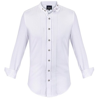 FUCHS Trachtenhemd Hemd Valentin weiß mit Stehkragen weiß 4XL