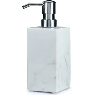 Weißer Marmor-Seifenspender, italienischer echter Stein, Hand-Flasche