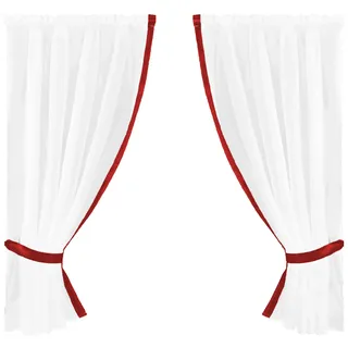 arsvita Gardinenset mit Stangendurchzug, Satin, 140x120 cm -