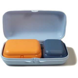 TUPPERWARE To Go Maxi-Twin hellblau + Twin orange + Mini-Twin blau