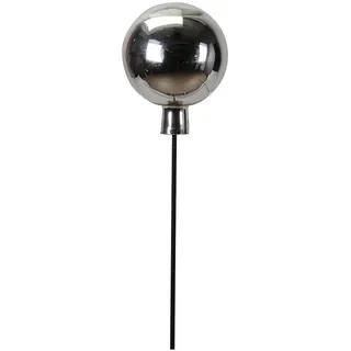 POSIWIO Gartenstecker ''Kugel'' in Silber - (H)19 x Ø 15 cm