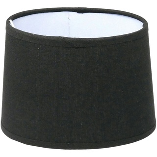 Lampenschirm für E14E27 Fassungen Schwarz Leinenoptik 18 cm  Polyester/Baumwolle