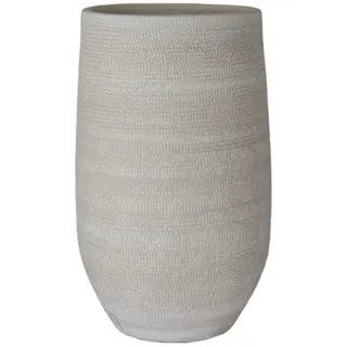 Bodenvase Tokio 70cm - leicht konisch, Creme grau, Keramik, Ø 30cm CreaFlor Home