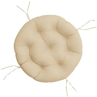 vidaXL Sitzkissen Ø 60 x 11 cm beige 1 St.