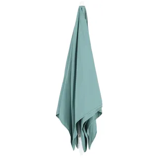 Sonnenschirm Murano, Polyacryl Bezug, modern und knickbar, seeblau, Gestell weiß, Outdoor