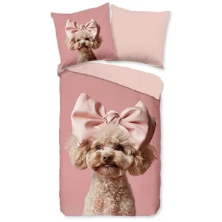 good morning Kinderbettwäsche Good Morning Kinder Bettwäsche 135x200 Roxy Wende Pudel Hund rosa, Baumwolle, 2 teilig rosa