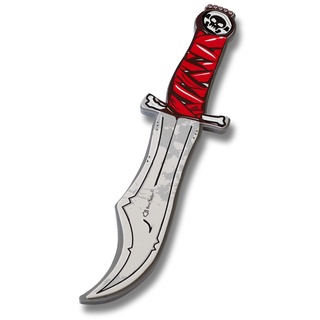 BestSaller 5041 'EVA Premium' Piraten Messer Bones mit 'Totenkopf', rot/grau (1 Stück)