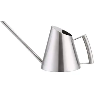 Mini-Gießkanne aus Edelstahl, modern, 400 ml, Lange Tülle, gebürstet, Silberfarben, für Zuhause und fürs Büro