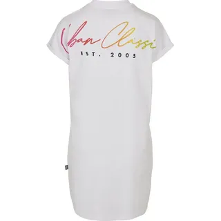 URBAN CLASSICS Rainbow Tee Dress Kleid Weiß XL