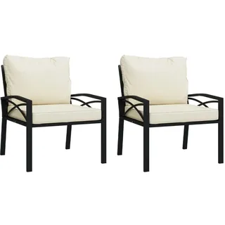 vidaXL Gartenstuhl 68 x 76 x 79 cm sandfarben 2 St.