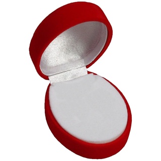 EYS JEWELRY Schmuck-Etui für Ohrringe Kette Anhänger 52 x 66 x 35 mm Samt rot Halskette-Box Schachtel Schatulle Geschenk-Verpackung