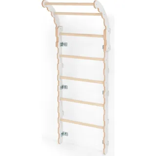 MAMOI® Klettergerüst Indoor, Sprossenwand für kinderzimmer, Kletterwand und spielgeräte, Midi Turngeräte mit Klimmzugstange für drinnen, Spor... - Weiß