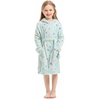 XINNE Unisex Baby Korallen Fleece mit Kapuze Morgenmantel Bademantel Jungen Mädchen Kleinkinder Pyjamas Nachtwäsche - 1-2 Jahre