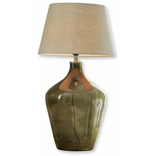 Mirabeau Tischleuchte Tischlampe Morazan grün/leinen grün