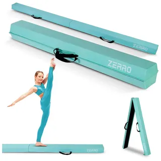 CCLIFE Balancetrainer Schwebebalken für Zuhause Kinder 240/270cm Balken Turnen, Grün, Lila grün 240 cm