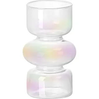 Vase – Dreiwellvase – Dekorative Farbige Glasvase Für Das Wohnzimmer, Kleine, Handgefertigte Vintage-vase Mit Blumenarrangement
