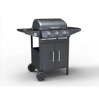 Tepro Gasgrill "Tarboro" 3-Brenner mit Seitenkocher - Schwarz