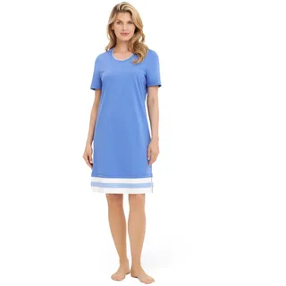 Rösch Nachthemd mit Colourblocking-Details Blau Baumwolle/Modal 1253151 40, 12252 - 40