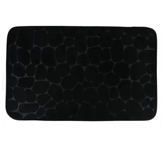 LikeKa Badematte Badteppich Badvorleger Badezimmerteppich Duschmatte 50x80 cm schwarz