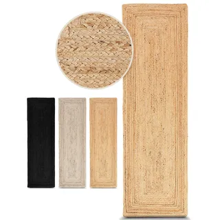 carpetfine Nele Juteteppich 70 x 240 cm Beige