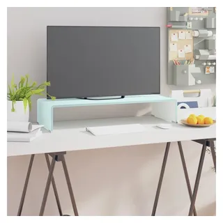 furnicato TV-Schrank TV-Aufsatz/Monitorerhöhung Glas Grün 70x30x13 cm grün
