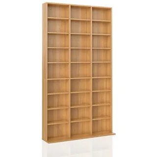 Vicco Cd-Regal Jukebox, Buche, 102 x 178 cm, zur stehenden und wandmontierbaren Medienaufbewahrung