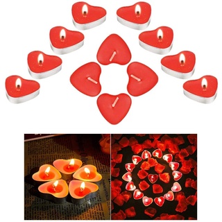 Herz Kerzen, Romantische Herzkerzen, 12 PCS Romantic Heart Candles, Herzförmige Romantische Teelichter, Herzförmige Romantische, Rote Teelichter, Herz Teelichter