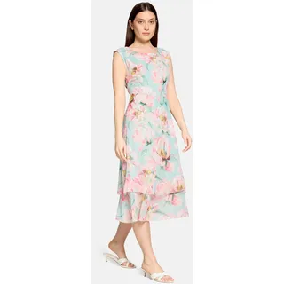 Betty Barclay Chiffonkleid mit Bindegürtel Mint/Rosé 40
