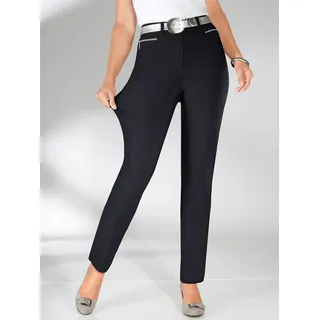 Thermohose STEHMANN, Damen, Gr. 20, Kurzgrößen, schwarz, 76% Viskose, 21% Polyamid, 3% Elasthan, unifarben, lang, Hosen Thermohose Gerade Hose
