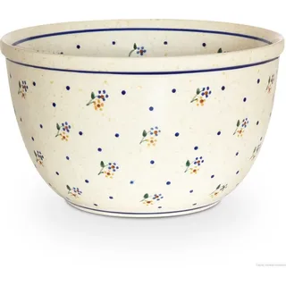 Original Bunzlauer Keramik 2,25 Liter Schüssel Schale Ø20,5 cm besonders hoher Rand Rührschüssel Salatschüssel Beilagenschüssel Obstschale [F...