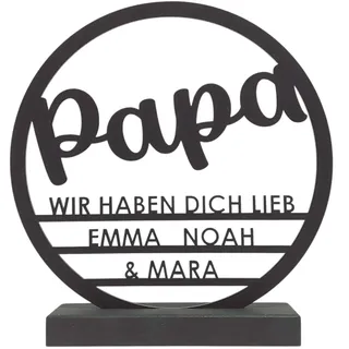 76% ANDERS Vatertagsgeschenk für Papa von Tochter Sohn, 20 cm runde Acryl-Heimdekoration, personalisiertes Vatertagsgeschenk, Geburtstag, Vatertagsgeschenk, Vater, Stiefvater, Männer