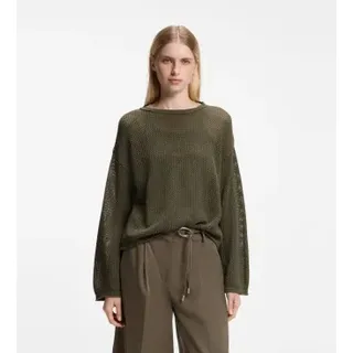 BOSS für Damen. 50566859 Jersey Farde grün (M), Lässig, Häkeln, Langarm
